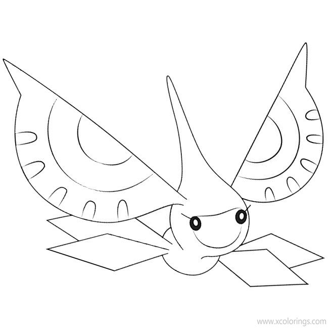 Free Masquerain Pokemon Coloring Pages printable