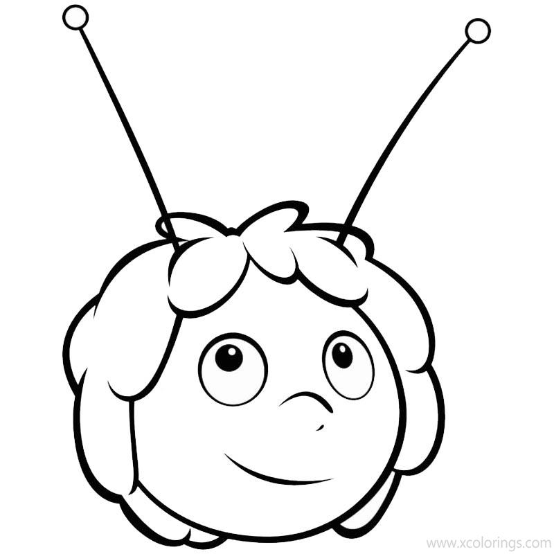 Free Maya The Bee Face Coloring Pages printable