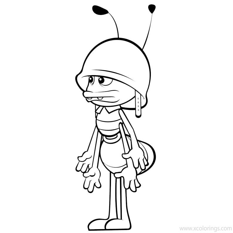 Free Maya the Bee Coloring Pages Henry the Ant Soldier printable