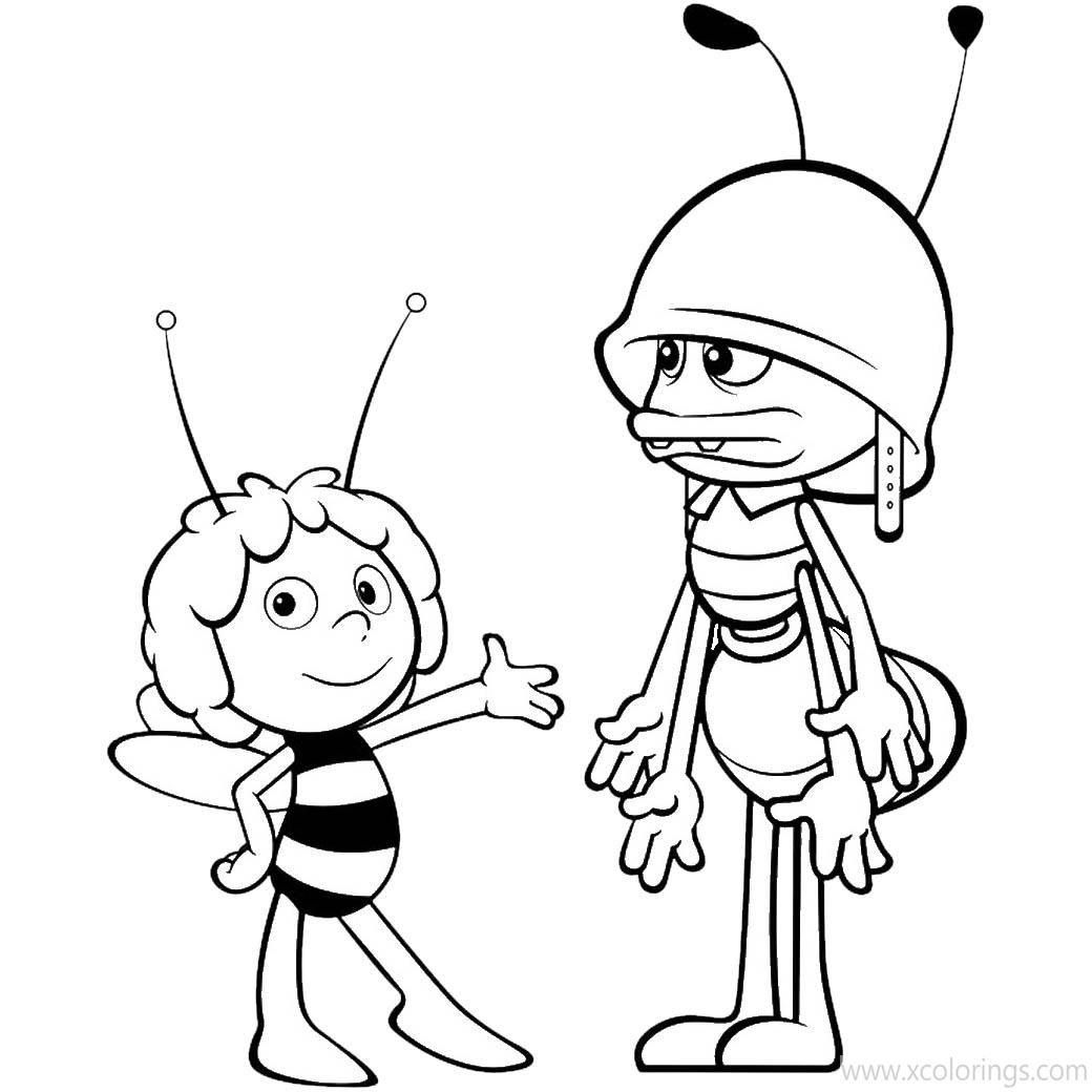Free Maya the Bee Coloring Pages Henry printable