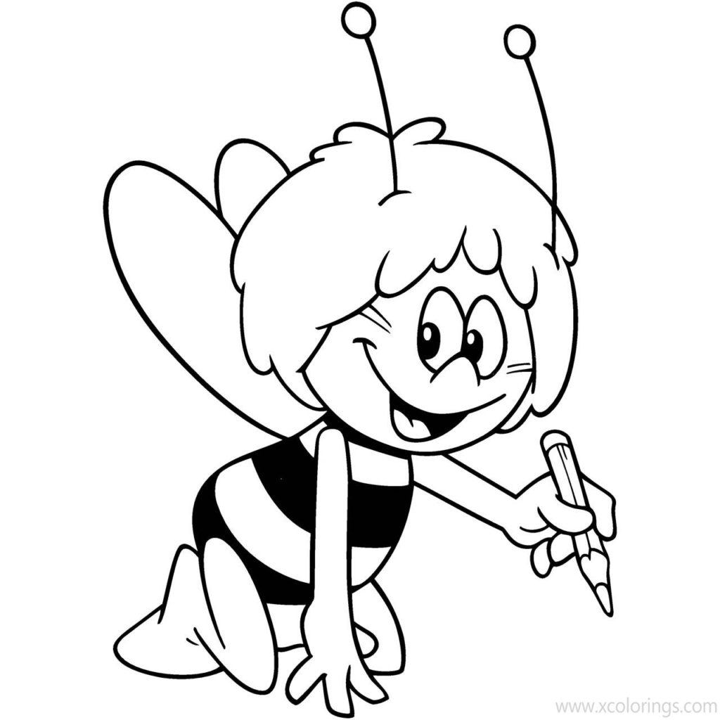 Maya the Bee Coloring Pages Little Willy - XColorings.com