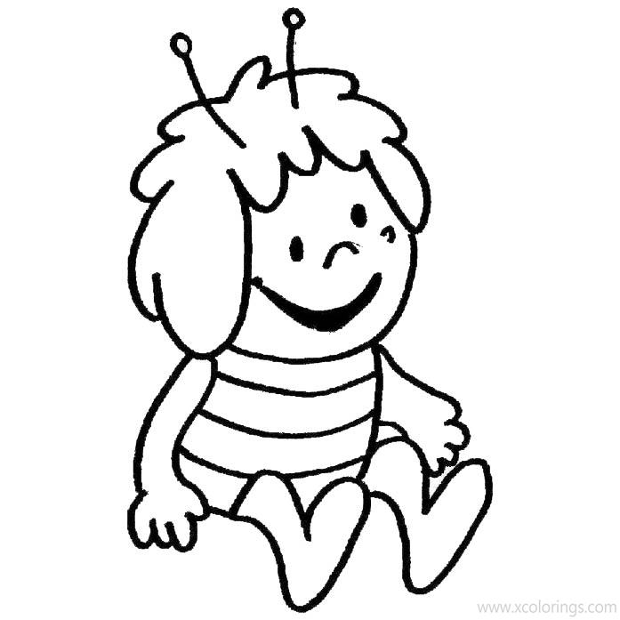 Free Maya the Bee Coloring Pages Outline printable
