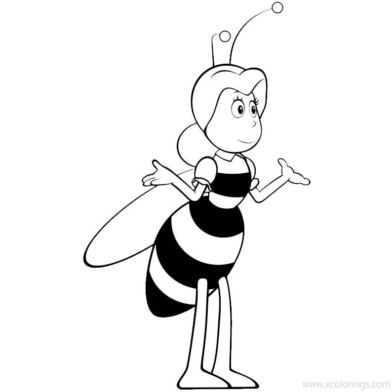 Free Maya the Bee Miss Cassandra Coloring Pages printable