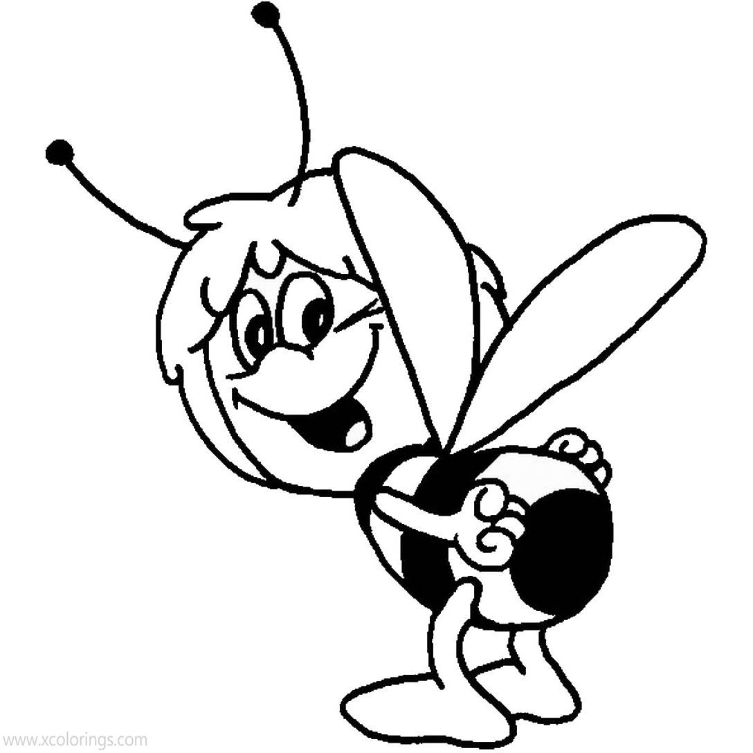 Free Naughty Maya The Bee Coloring Pages printable