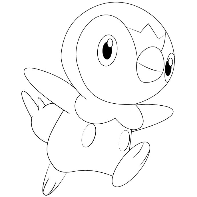 Free Piplup Pokemon Coloring Pages printable