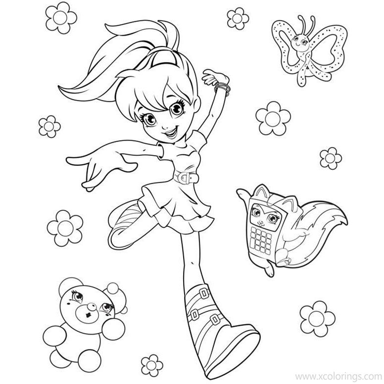 Free Polly Pocket Coloring Pages Clipart printable