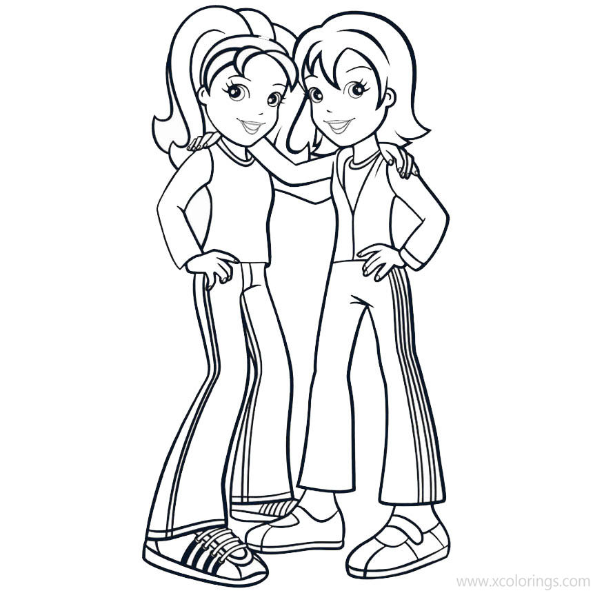 Free Polly Pocket Coloring Pages Lila and Lea printable