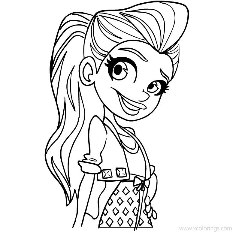 Free Polly Pocket Coloring Pages Lila printable