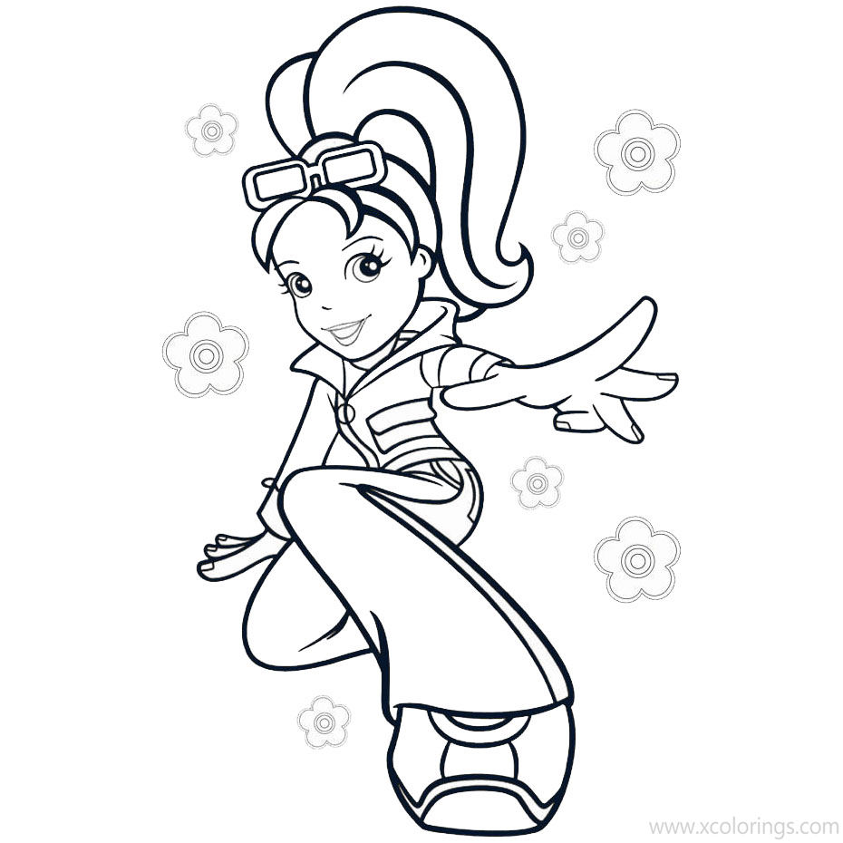 Free Polly Pocket Coloring Pages Line Art printable