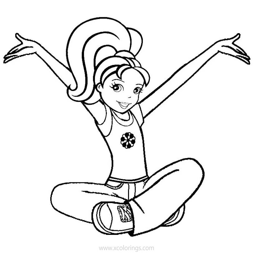 Free Polly Pocket Coloring Pages Linear printable