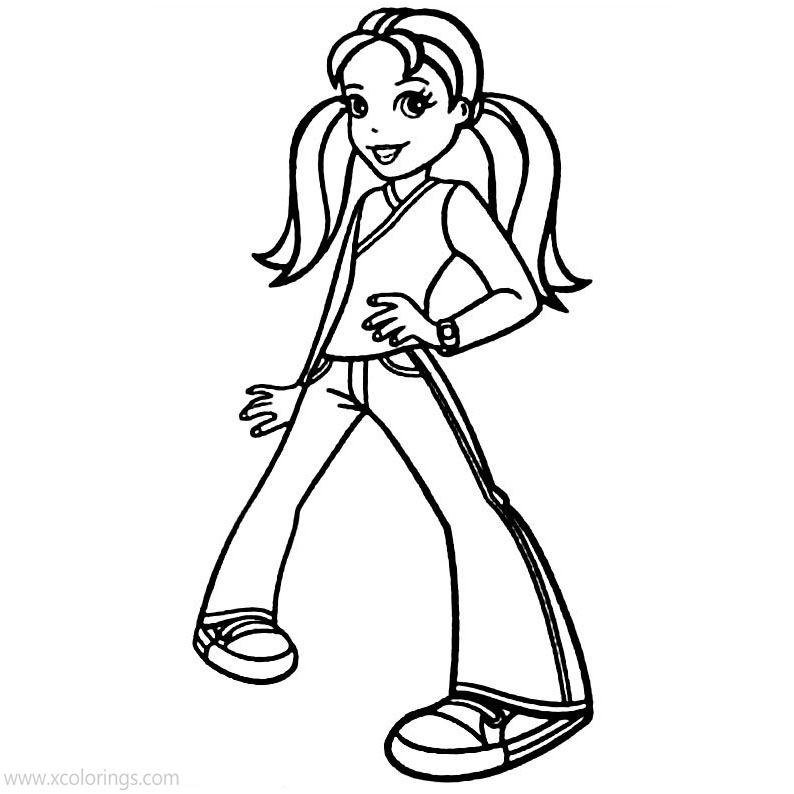 Free Polly Pocket Coloring Pages Outline printable