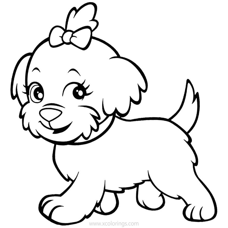 Free Polly Pocket Coloring Pages Puppy printable