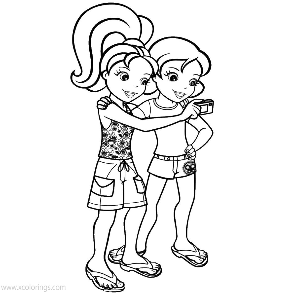Free Polly Pocket Coloring Pages Taking a Photo printable