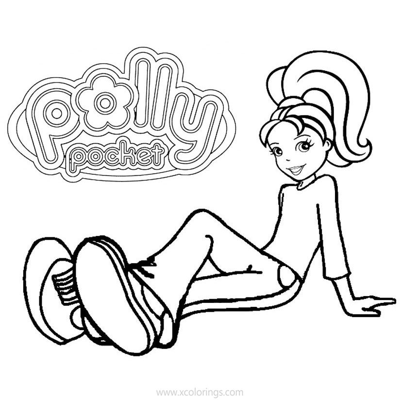 Free Polly Pocket Coloring Pages with Logo printable