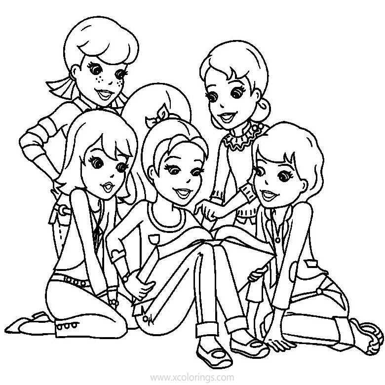 Free Polly Pocket Girls Coloring Pages printable