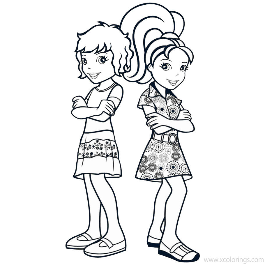 Free Polly Pocket with Chrissy Coloring Pages printable