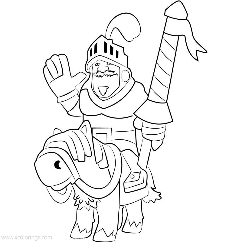 Free Prince from Clash Royale Coloring Pages printable