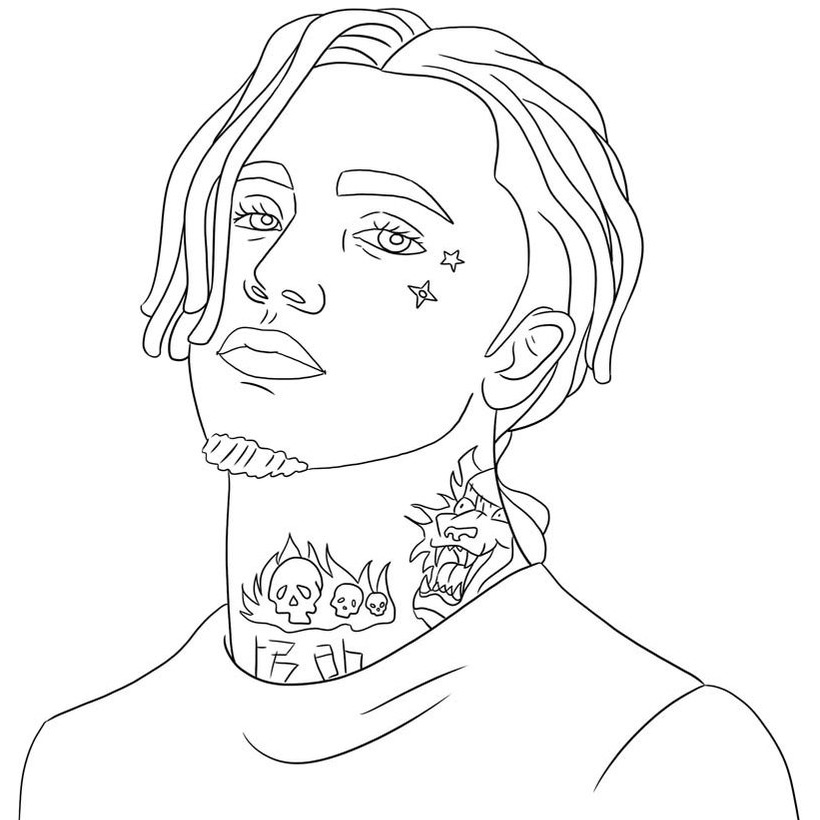 Lil Pump Coloring Pages - XColorings.com