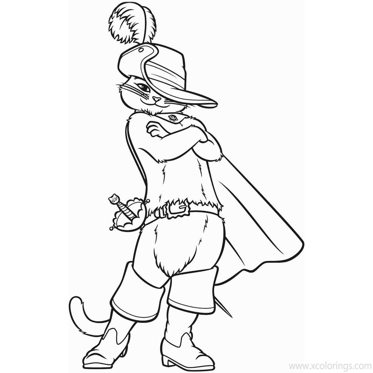 Free Printable Puss in Boots Coloring Pages printable