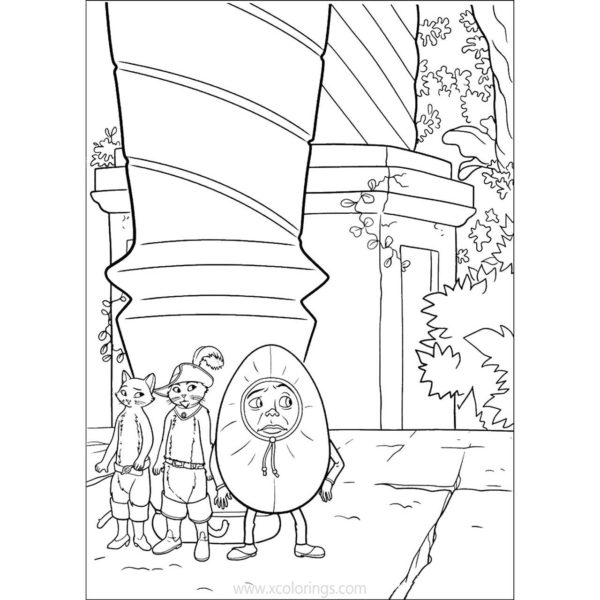 Puss in Boots Coloring Pages Kitten with Boots - XColorings.com