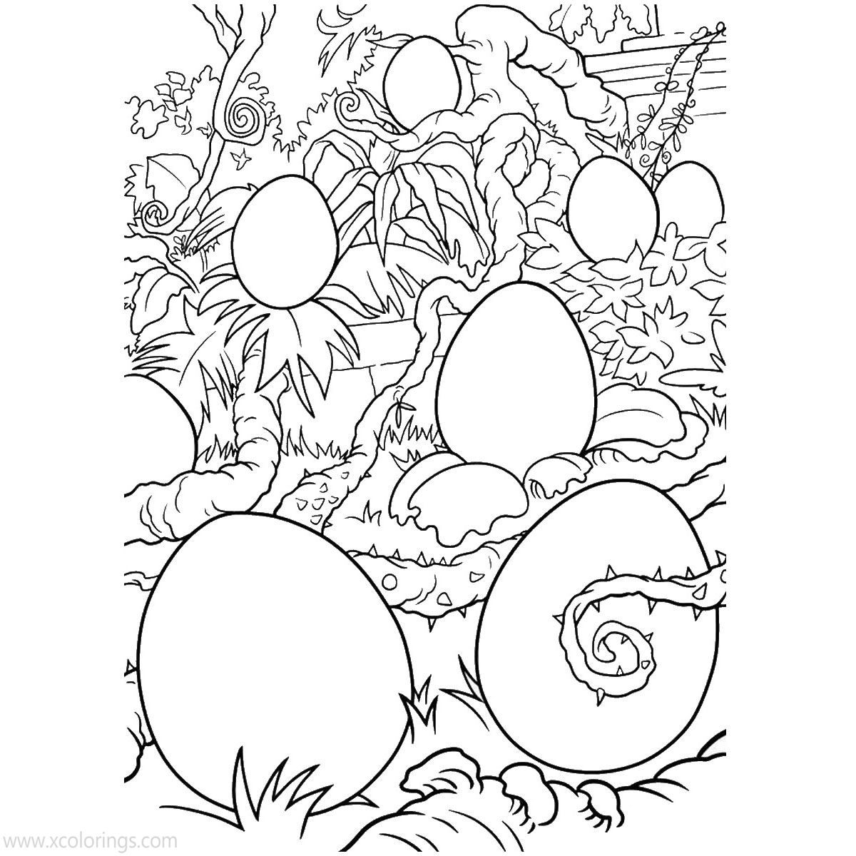 Free Puss in Boots Coloring Pages Eggs printable