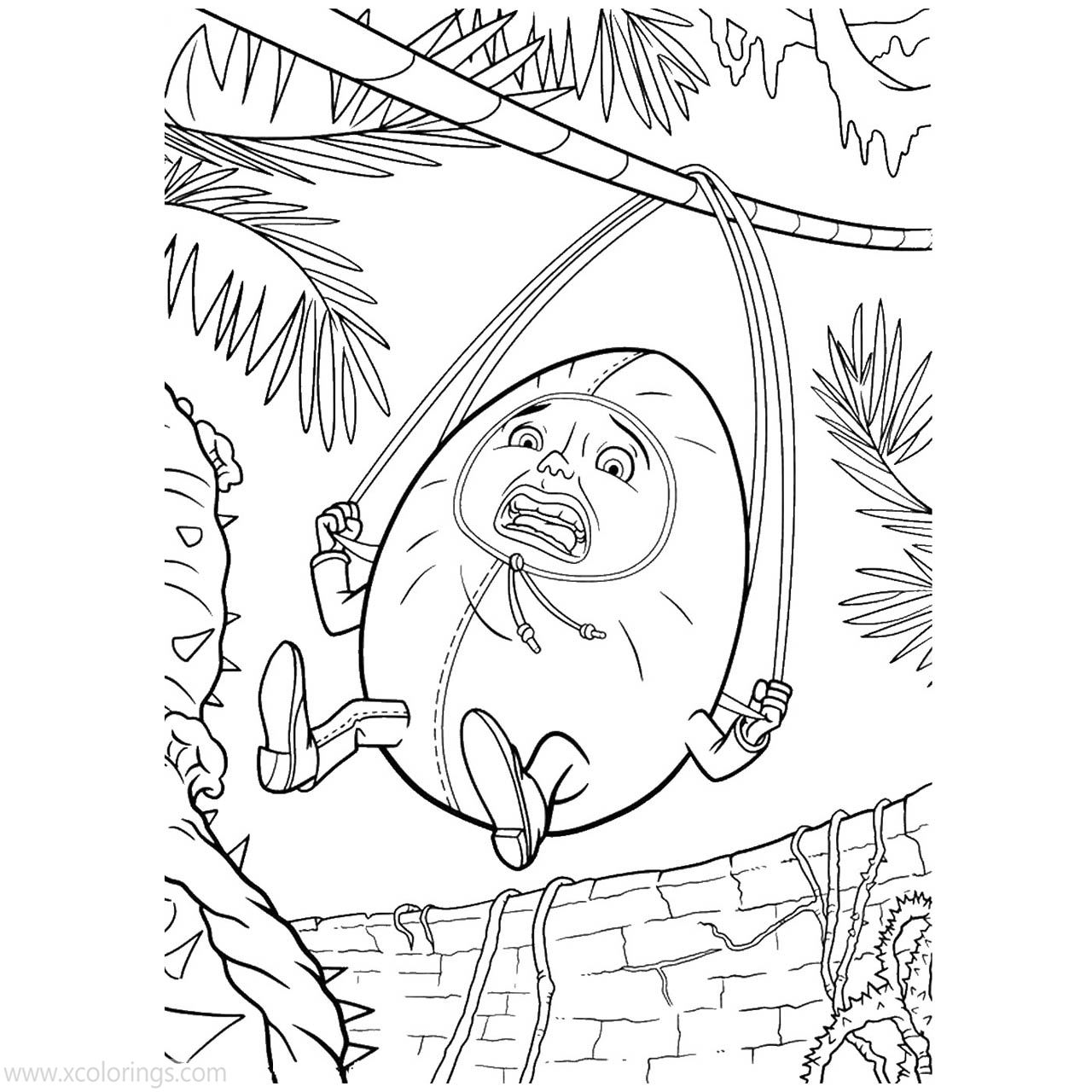 Free Puss in Boots Coloring Pages Humpty Dumpty Lineart printable