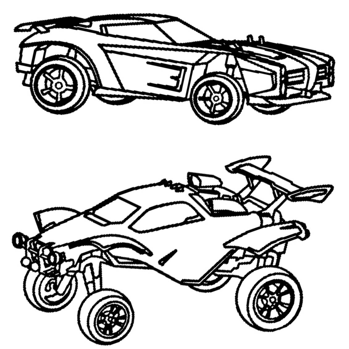 Free Racing Car from Rocket League Coloring Pages printable