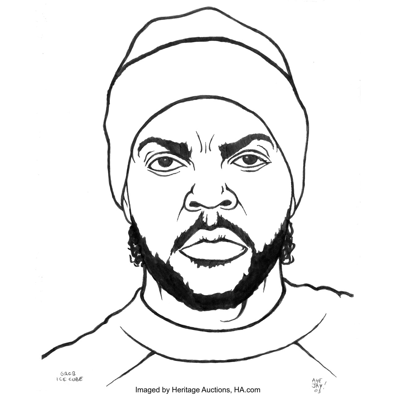 Free Rapper Ice Cube Coloring Pages Fan Artwork printable
