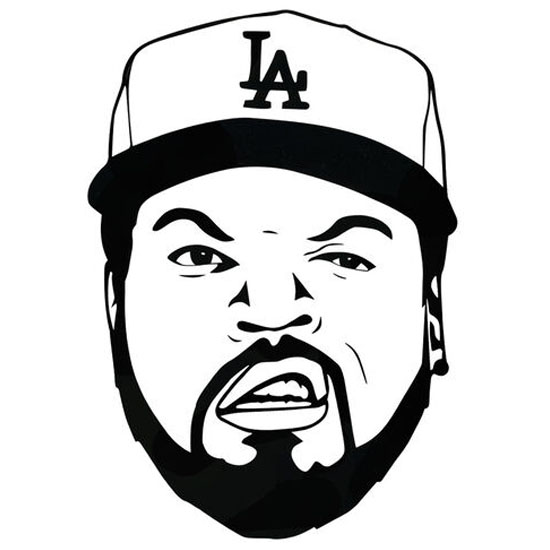 Rapper Ice Cube Coloring Pages Line Art