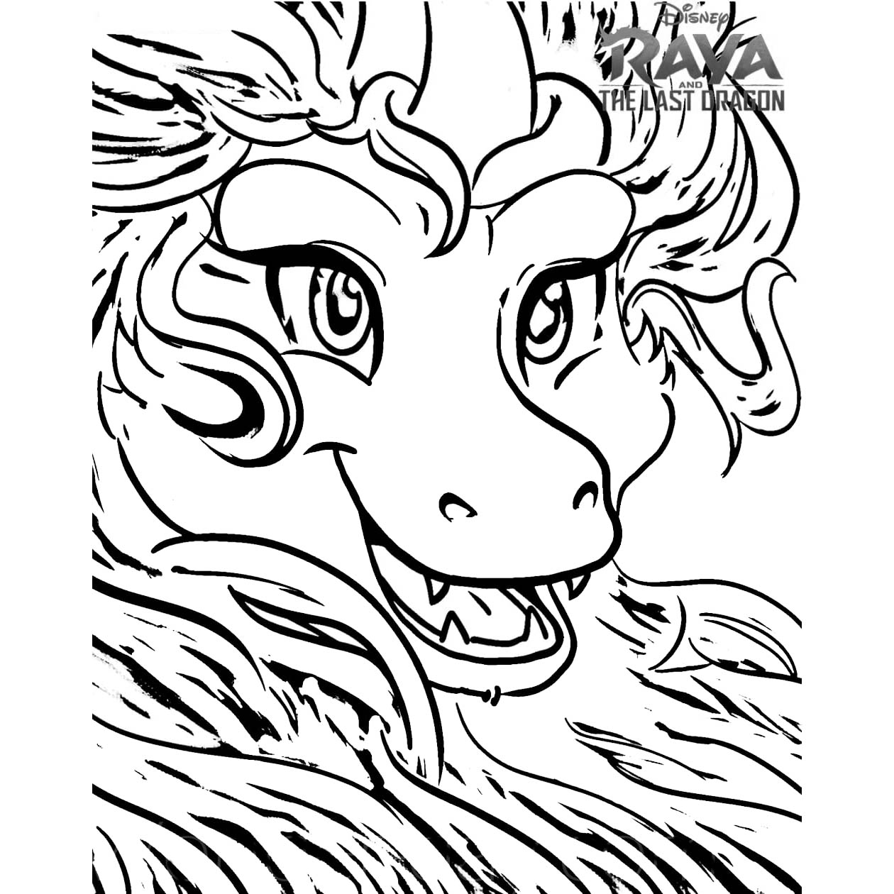 Free Raya And The Last Dragon Coloring Pages Face of Sisu printable