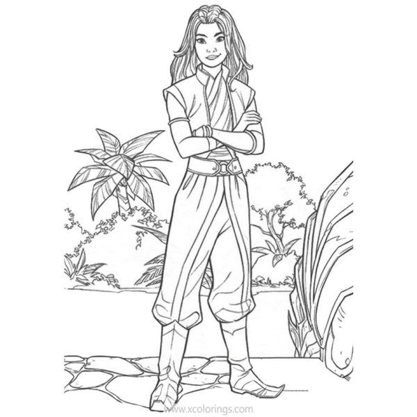Raya And The Last Dragon Coloring Pages Characters - XColorings.com