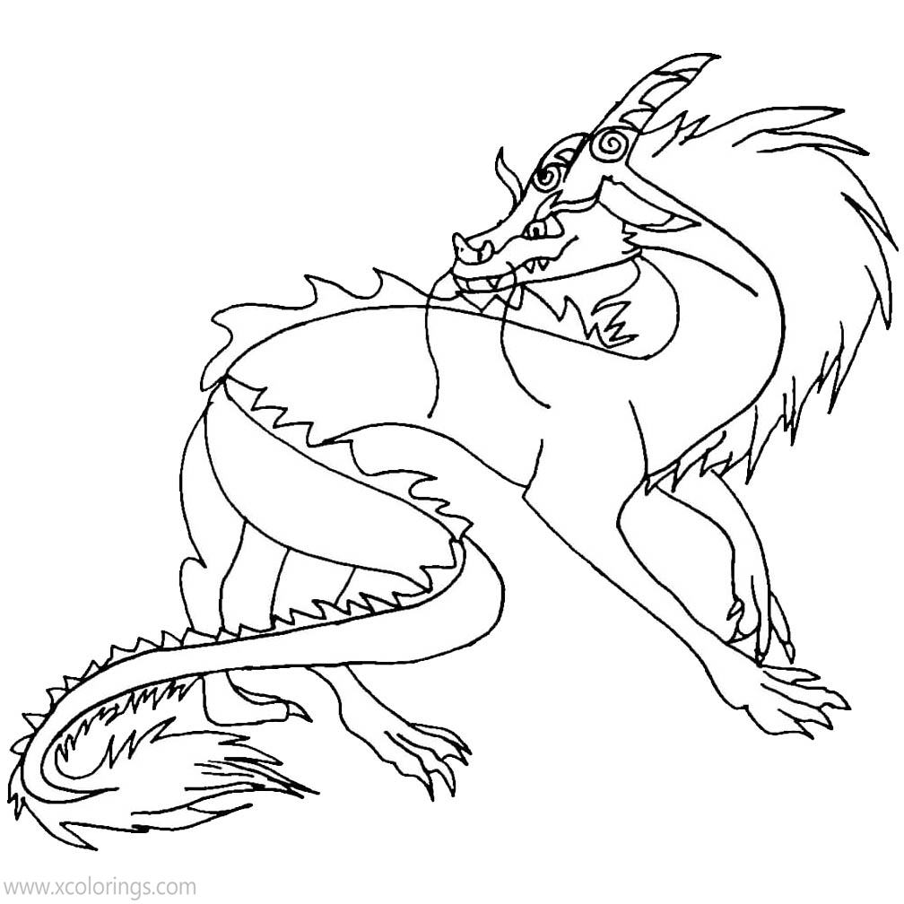 Raya And The Last Dragon Coloring Pages Dragon Sisu - XColorings.com