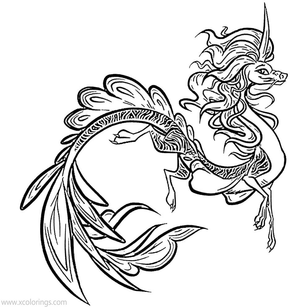 raya and the last dragon are friends coloring pages xcoloringscom