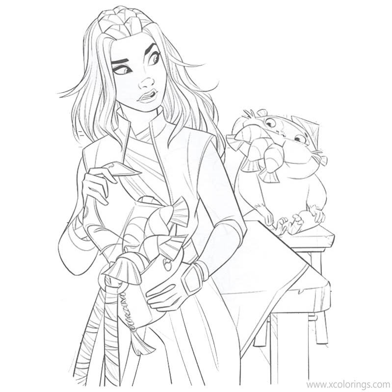 Free Raya And The Last Dragon from Disney Coloring Pages printable