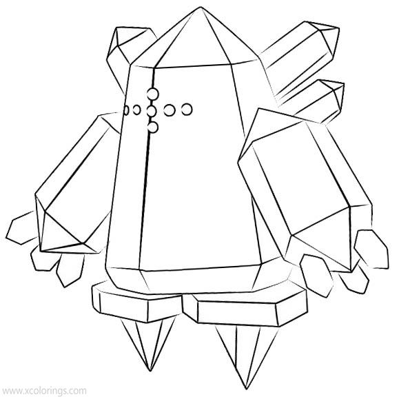 Free Regice Pokemon Coloring Pages printable