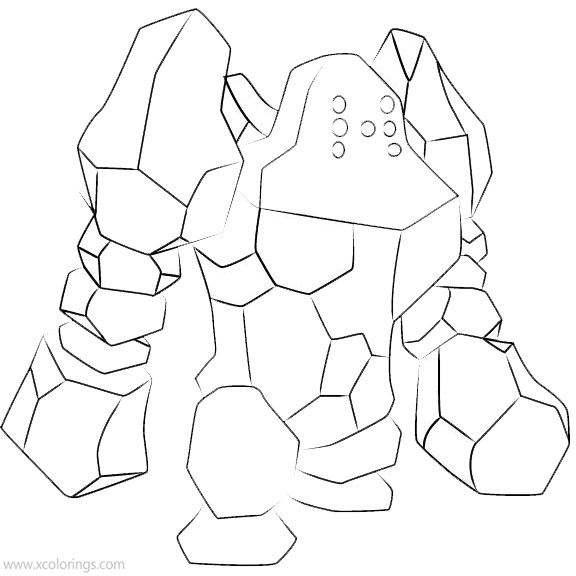 Regirock Pokemon Coloring Page