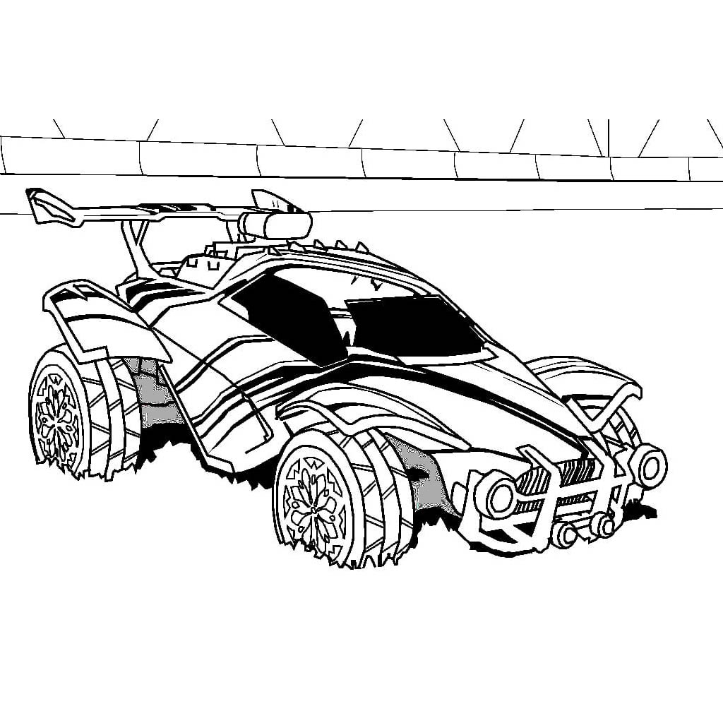 Free Rocket League Coloring Pages Arena Car printable