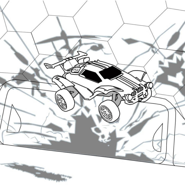 Rocket League Coloring Pages Octane the Racing Car  XColorings.com