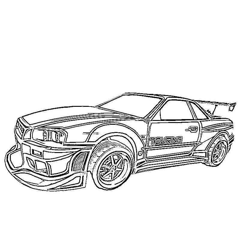 Free Rocket League Coloring Pages Nissan GTR printable