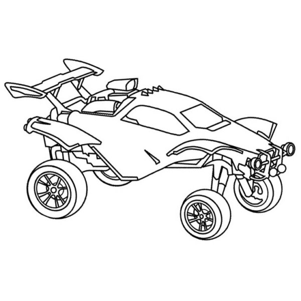 Rocket League Coloring Pages Arena Car - XColorings.com