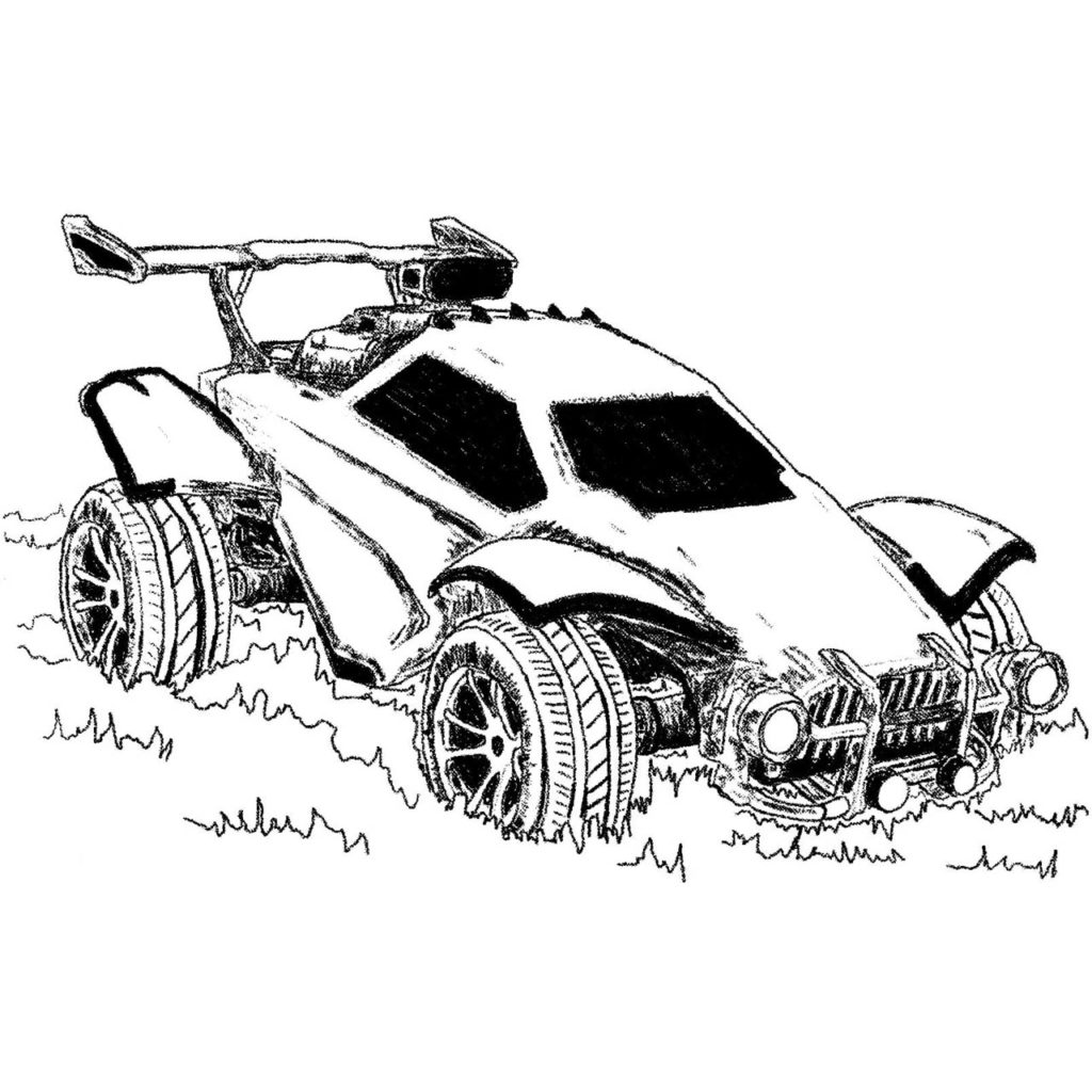 Rocket League Coloring Pages Arena Car XColorings