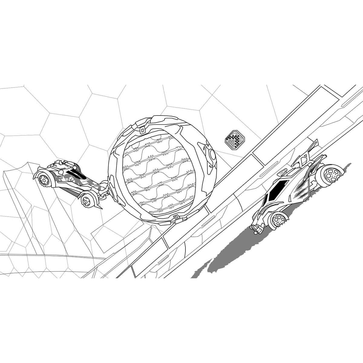 Free Rocket League Coloring Pages Playing the Ball printable