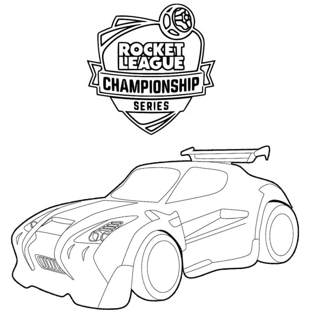 Rocket League Coloring Pages Octane the Racing Car - XColorings.com