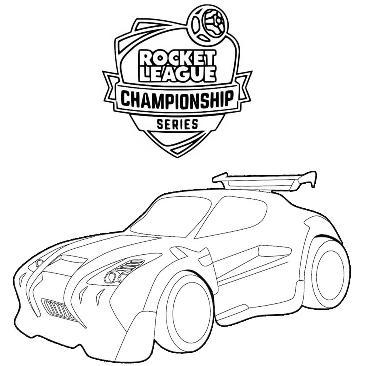 Free Rocket League Coloring Pages Racing Car printable