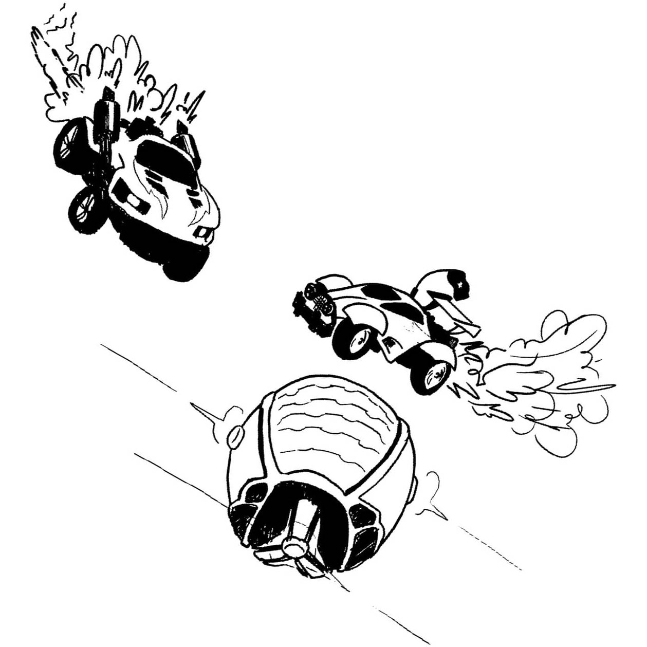Free Rocket League Game Coloring Pages printable