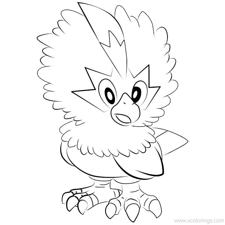 Free Rufflet Pokemon Coloring Pages printable