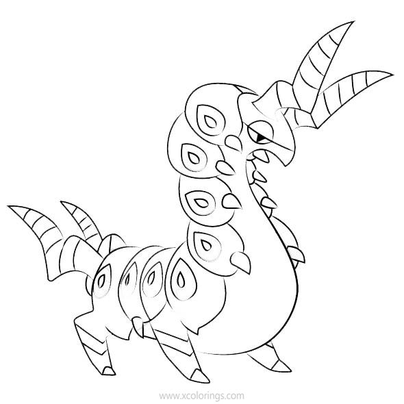 Free Scolipede Pokemon Coloring Pages printable