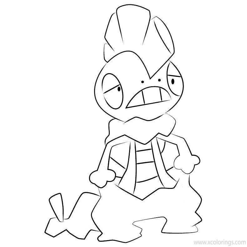 Free Scrafty Pokemon Coloring Pages printable
