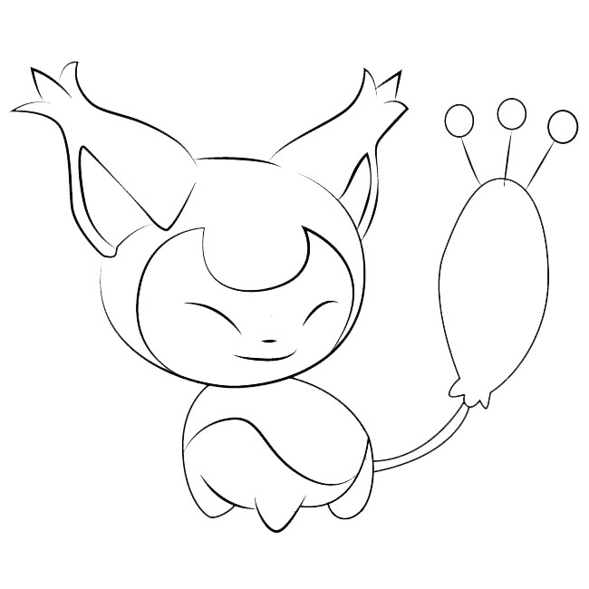 Free Skitty Pokemon Coloring Pages printable