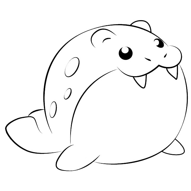 Free Spheal Pokemon Coloring Pages printable